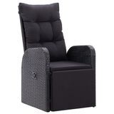 vidaXL 9-delige Tuinset poly rattan zwart