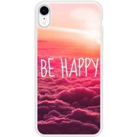 Apple Bedrukt siliconen hoesje compatibel met iPhone XR Be Happy nuage