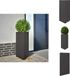 vidaXL - Plantenbak - driehoek - 40x34,5x70 cm - staal - zwart