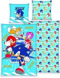 Herding Sonic Beddengoed Team Sonic 135 x 200 cm Katoen Blauw/Geel/Oranje/Roze/Wit/Rood