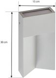 Lucande - Wandlamp buiten - CCT - 2lichts - Aluminium, kunststof - H: 30 cm - lichtgrijs