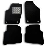 Vloermat Seat Vloermatten voor Seat Ibiza 6L van 2001-2008 Fix rond op maat gemaakt, antislip, versterkte rubberen hielbeschermer