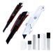 CCLIFE Cuttermessenset, 3 messen, 30 reservemesjes, doe-het-zelf | Massief aluminium cutter, antislip tweekleurige handgrepen, T-trapeziummessen voor harde stoffen, kant-en-klaar uitgeruste