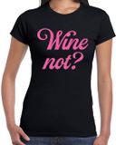 Bellatio Decorations T-shirt dames - zwart - glitter roze - M
