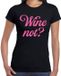 Bellatio Decorations T-shirt dames - zwart - glitter roze - M