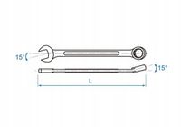 King Tony Ring- en dopsleutel 41 mm - 500 mm lang