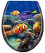 StarTech Duroplast Toilet Seat - Automatic Soft Close - Universal Fit - Stable Mounting - Easy to Clean - Cheerful, Colorful Ornament Pattern