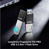 Lexar JumpDrive Fingerprint F35 PRO USB 3.2 Gen 1 Flash Drive - 64 GB - Vingerafdrukbeveiliging