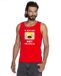 Bellatio Decorations Shoppartners Bv Rood mouwloos feest shirt/ tanktop - Ik ben hier niet vrijwillig met emoticon voor heren XL