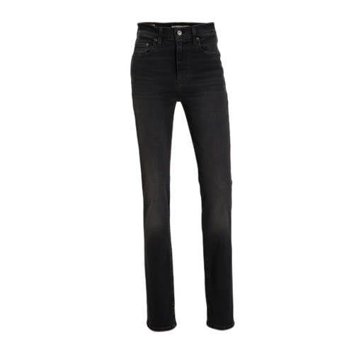 Levi's 724 High Waist Straight Jeans - Black Denim