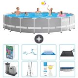 Intex Rond Prism Frame Zwembad - 610 x 132 cm - Grijs