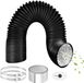 PromoHome Tuyau d'évacuation 150mm 3m PVC Tuyau flexible en aluminium avec 2 colliers de serrage en acier inoxydable et ruban adhésif en aluminium pour climatiseur sèche-linge hotte aspirante - Noir