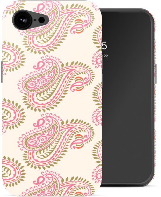 Selencia Hoesje - Geschikt voor Apple iPhone 17e / 16e - Backcover geschikt voor MagSafe - Paisley Blush