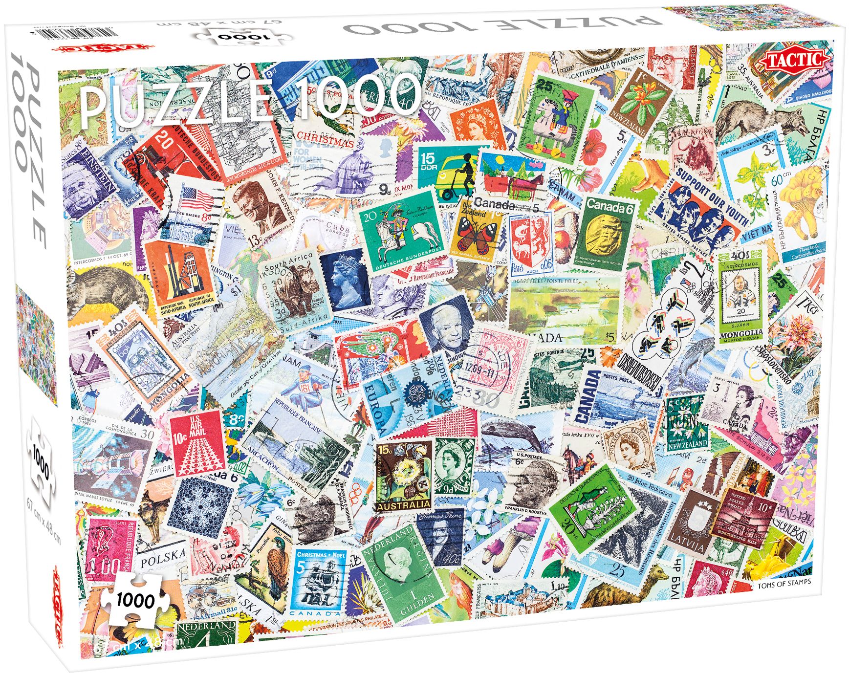 Tactic Lovers' Special: Tons of Stamps - 1000 stukjes Puzzel - Unisex - 9+ jaar