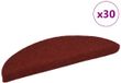 vidaXL Trapmatten zelfklevend 30 stuks 56x17x3 cm bordeaux rood halfrond