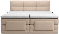 Vente-unique Boxspringbed stof beige 2 x 80 x 200 cm