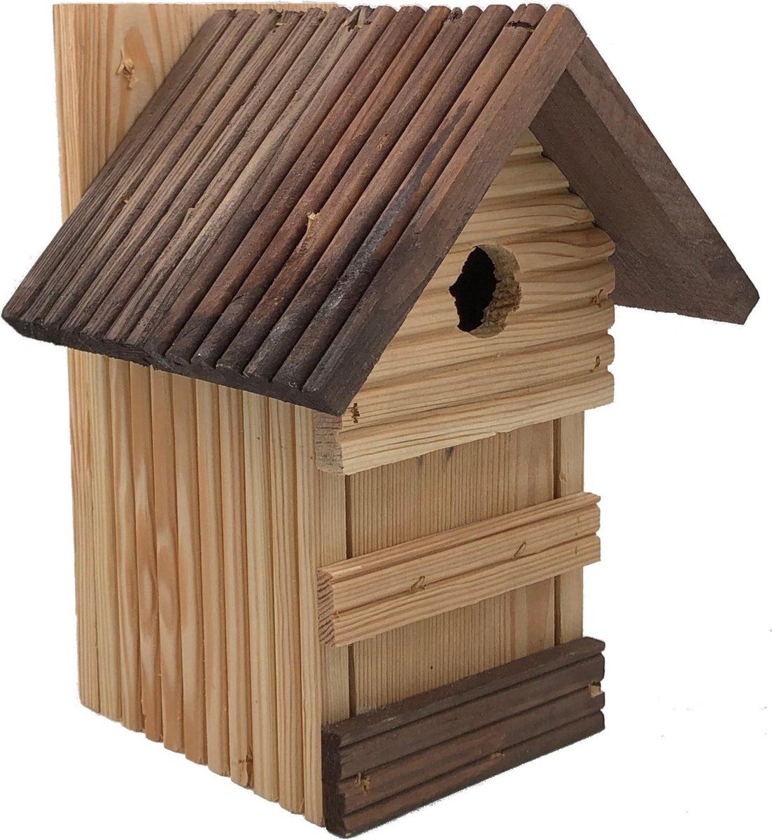 Garden Spirit Vogelhuisje Nestkast Pimpelmees - Naturel Bruin Ø 27 mm