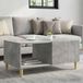 Maison Exclusive Table basse aspect béton, gris, 90 x 50 x 40 cm, en panneaux de particules