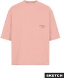 JACK&JONES Jongens T-shirt met ronde hals en backprint - Katoen - Maat 128 - Peach Melba