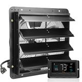 VEVOR Afvoerventilator, 406 mm, temperatuur-vochtigheidsregelaar, EC-motor, 1747 CFM, wandventilator met snelheidsregeling voor wandmontage, ventilatie en koeling voor kassen, garages, schuren