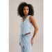 We Fashion Gilet Bleu Clair Taille : 38