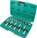 Merkloos Dopsleutelset Torx 19-delig 1/2 inch Chroom-vanadium staal