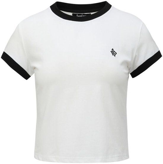 Forplay Crop T-Shirt White Dames T-shirt - wit - XXL