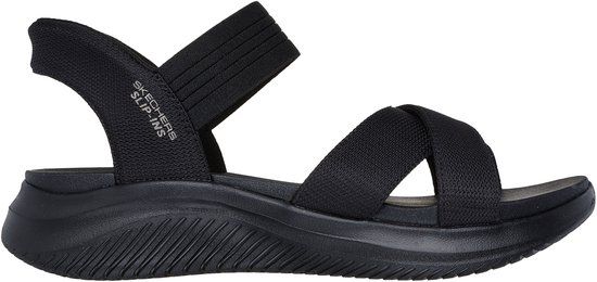 Skechers ULTRA FLEX 3.0 SANDAL - NEVER Dames Slippers - Zwart