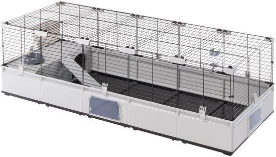 Ferplast Modular 4 Kooi - 179x72x56 cm - Zwart Grijs