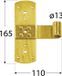 DOMAX Charnière de cadre 165x110x3mm, zingué, pour volets