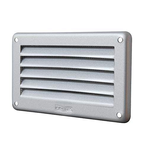 GAL106R Rechthoekig ventilatierooster - aluminium - zilverkleurig - 100 x 60 mm