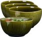 Mica Decorations Soepkom Nusa - 8x - groen - 7 x 12 cm - keramiek