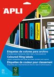 APLI 1377 - Groene etiketten voor Archief 190,0 x 61,0 mm 20 vellen