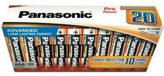 Panasonic AAA LR03PPG Alkaline Batterijen - 20 stuks
