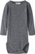 NAME IT - NBNWAX WOOL RIB LS BODY NOOS - Baby - Bodies - Folkstone Gray - Maat 50