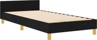 vidaXL Bedframe met hoofdeinde Zwart 100 x 200 cm Stof