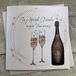 White Cotton Cards "zu Special Friends on your Anniversary Champagne Congratulations" kaart, handgemaakt, wit