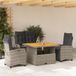 Maison Exclusive - Salon de jardin 4 pièces avec coussins, gris, rotin synthétique