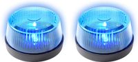 Widmann gyroscopic lamp - 2x - with siren - blue - 7 cm - police beacon