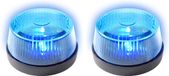 Widmann gyroscopic lamp - 2x - with siren - blue - 7 cm - police beacon
