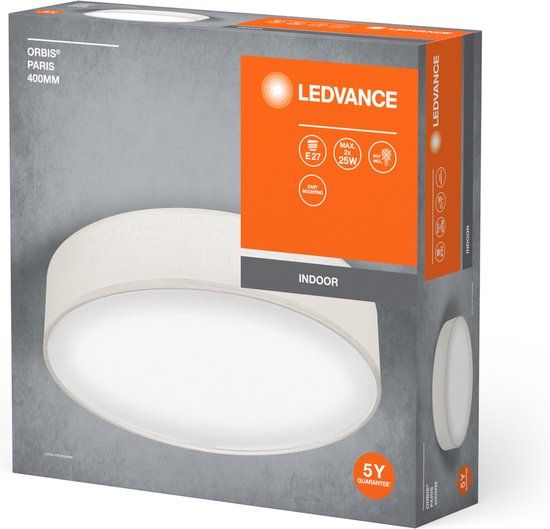 LEDVANCE ORBIS PARIS Plafondlamp - 400mm - Beige - 2xE27