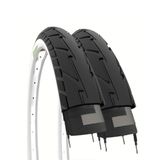 2 banden 26 x 1,75 (47-559) witte banden straatbanden voor volwassenen Slick City Bike Hybrid