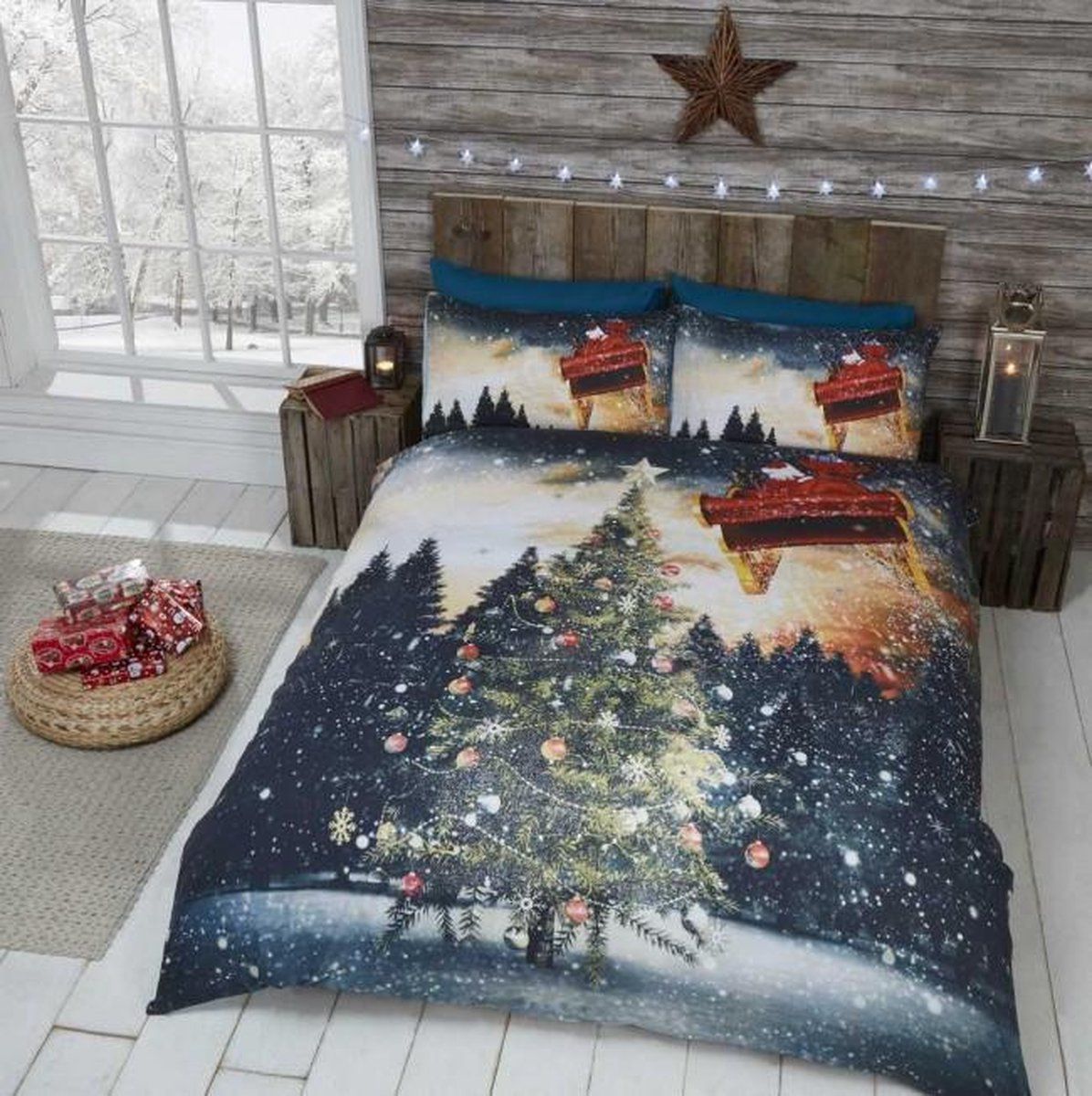 Rapport Kerst dekbedovertrek - Kerstboom en Noorderlicht - Lits-Jumeaux