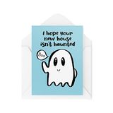 Grappige CBH601 Grappige verhuiskaart, I Hope Your New House Isn't Haunted, voor hem, haar, vriendin, bananen, collega's, huis, geest, fantasie-grap