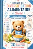 Carnet de Diversification Alimentaire pour Bébé: Carnet à remplir avec recettes, purées, compotes, menus, DME, cahier de suivi complet des repas 20 ... et premiers aliments de 4 mois à 3 ans