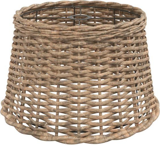 vidaXL Plafondlampenkap Ø45x28 cm wicker bruin