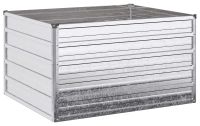 Lit de jardin surélevé galvanisé argent 100 x 80 x 55 cm