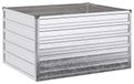 Lit de jardin surélevé galvanisé argent 100 x 80 x 55 cm
