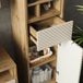 Vicco hoge kast Beatrice, Kasjmier/Artisanaal eiken, 38 x 190 cm