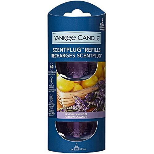 Yankee Candle ScentPlug Geurvullingen | Citroen Lavendel Plug in Luchtverfrisser Olie | Tot 60 dagen geur | 2 stuks